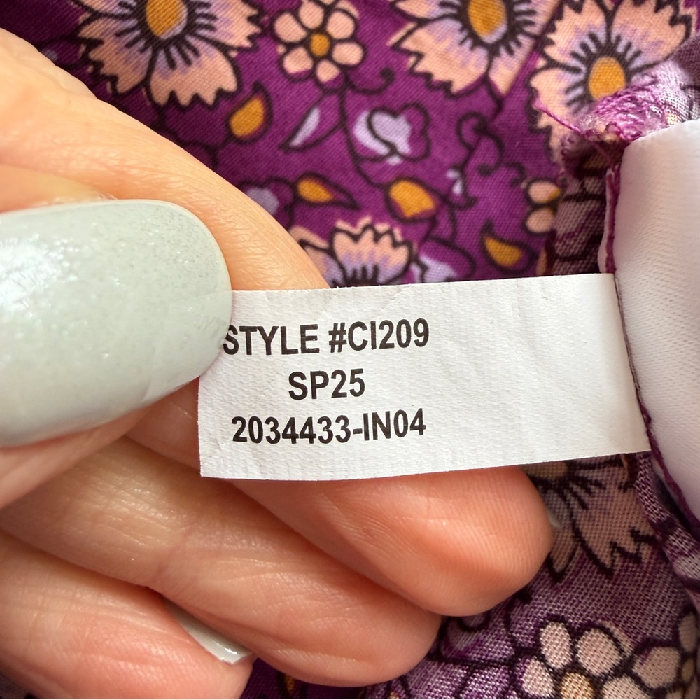 J.Crew Floral V-neck V-back Smocked Waist Puff Sleeve Midi Dress 14 - Picture 12 of 12